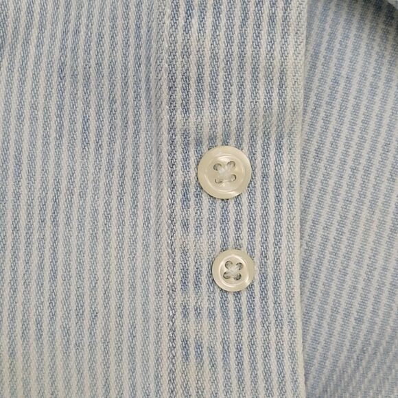 Vintage 90s Looney-Tunes Button Shirt XL 25x31 Pinstripe - Picture 14 of 16